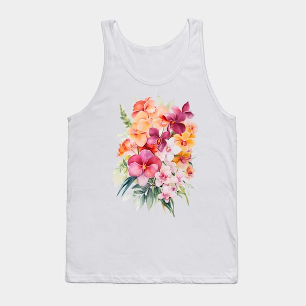 Tropical Paradise Watercolor flowers Vol.02 Tank Top by srattha